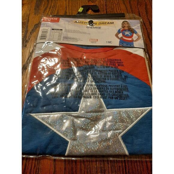 New S/M Marvel American Dream Shirt Captain America Halloween Cosplay Co… - Picture 2 of 2